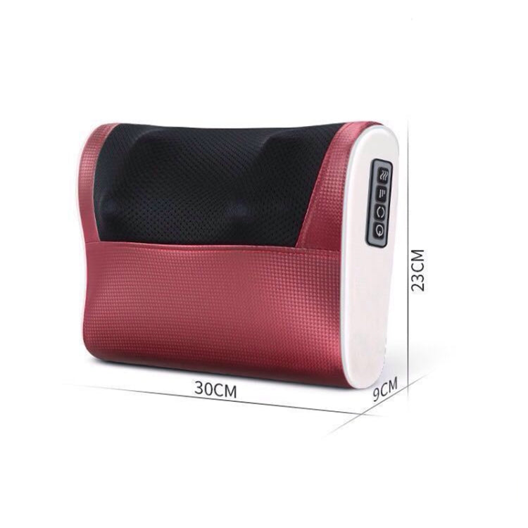 Cervical Spine Massage Pillow Neck Waist Back Multifunctional Electric Massage Cushion, Plug Type:US Plug(Red White) - free shipping - PMC TechLife - Order now!