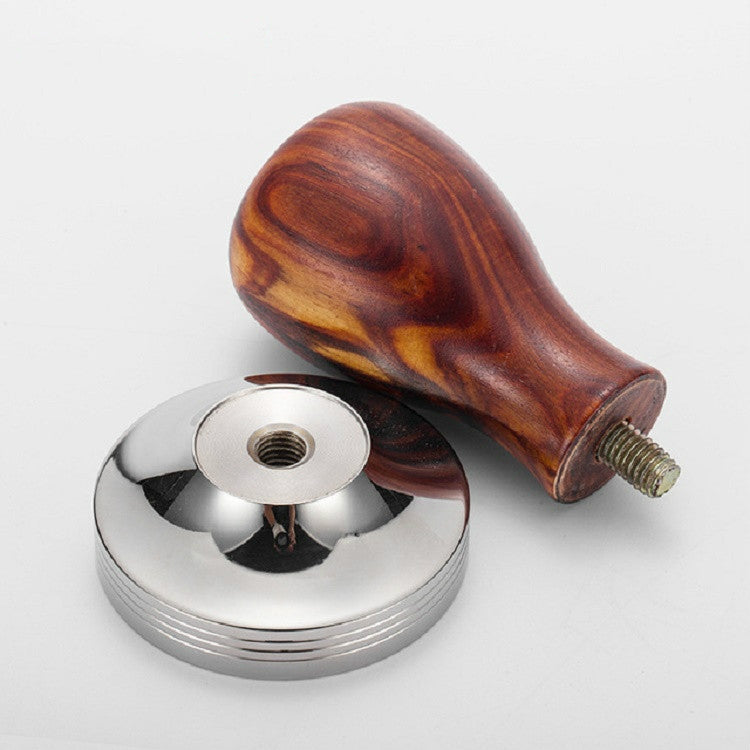 Stainless Steel Solid Wood Handle Integrated Coffee Powder, Specification:58mm, Color:Oak Handle - free shipping - PMC TechLife - Order now!