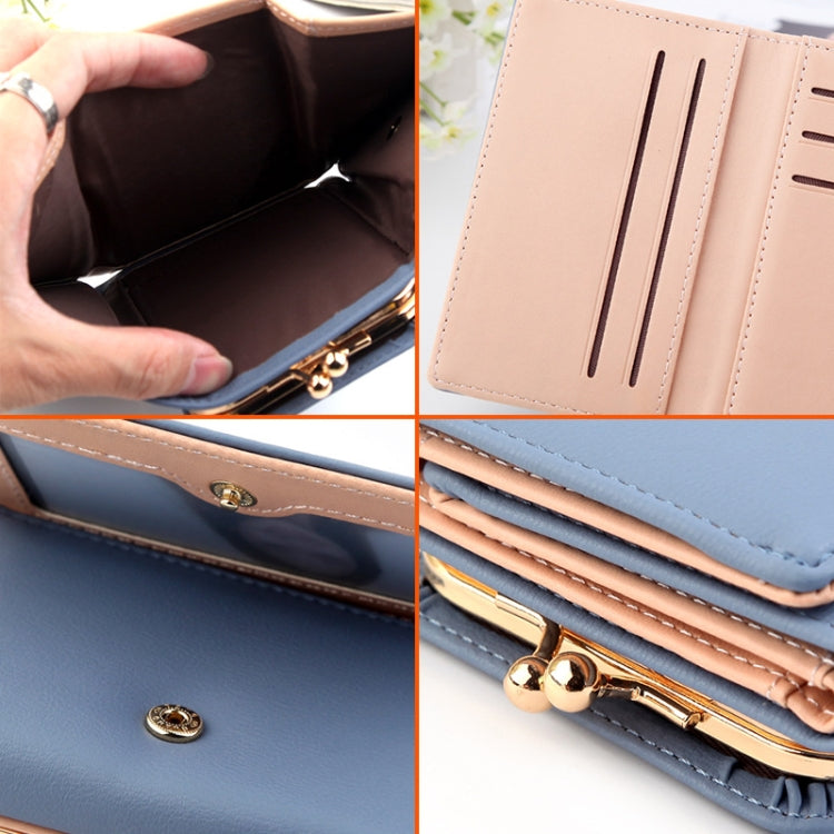 Short Wllet Lady Small Wallet Multi-Card Three Fold(Black) - Wallets by PMC TechLife | Online Shopping South Africa | PMC TechLife | Buy Now Pay Later Mobicred