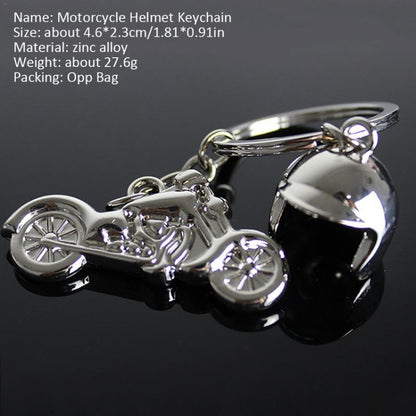 Classic 3D Simulation Model Of Motorcycle Motorcycle Helmet Charms Creation Alloy Key Chain Key Holder Car Key - Key Rings by PMC Jewellery | Online Shopping South Africa | PMC Jewellery