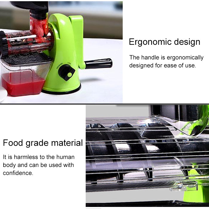 Multifunction Home Manual Juicer Apple Orange Wheatgrass Portable DIY Juicer(Green) - free shipping - PMC TechLife - Order now!
