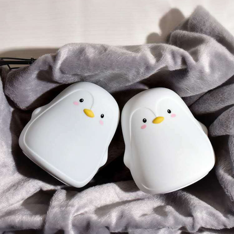 Penguin Silicone Pat Night Light Children Bedside Atmosphere Lamp(White) - Night Lights by PMC Jewellery | Online Shopping South Africa | PMC Jewellery