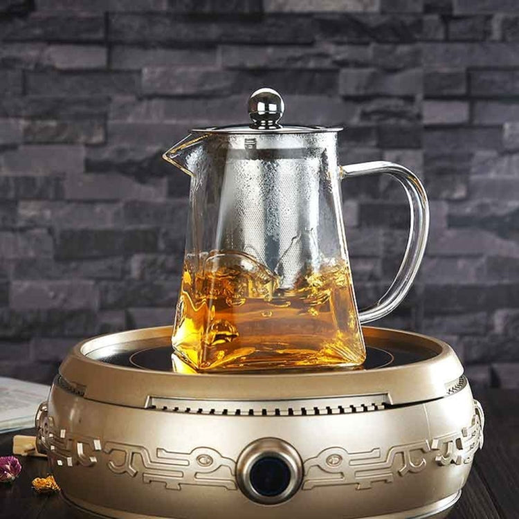 Stainless Steel Clear Heat Resistant Glass Filter Tea Pot, Capacity: 950ml - Teapots by PMC TechLife | Online Shopping South Africa | PMC TechLife