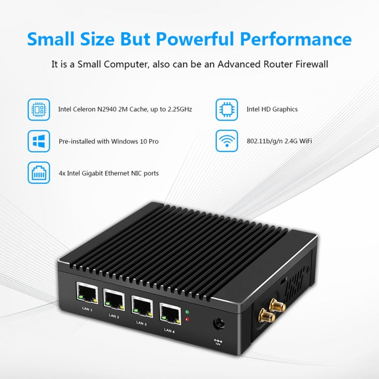 K660G4 Windows and Linux System Mini PC, Intel Celeron Processor N2840 Quad-Core 2M Cache,1.83GHz, up to 2.25GHz, 8GB RAM + 128GB SSD, UK Plug - Windows Mini PCs by PMc TechLife | Online Shopping South Africa | PMc TechLife | Buy Now Pay Later Mobicred