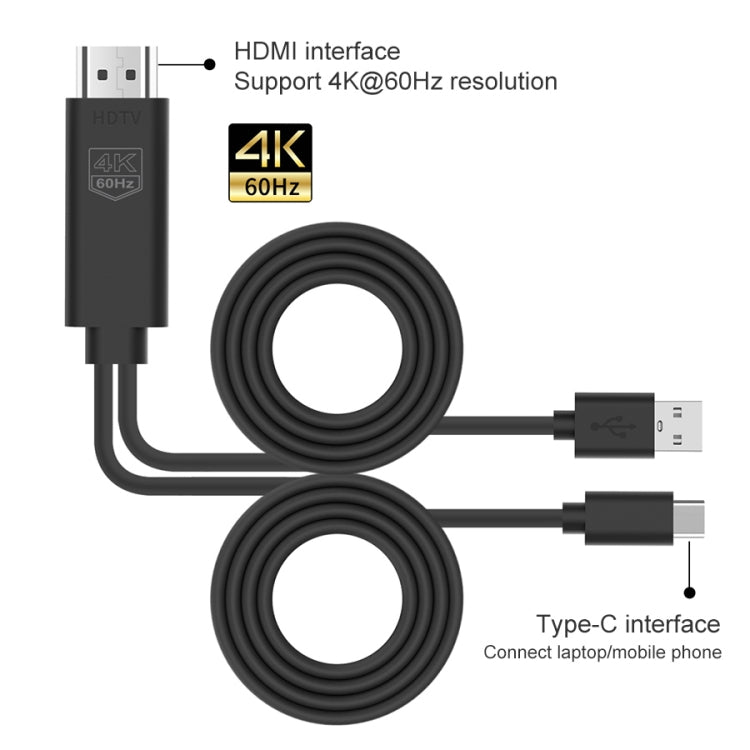 UC502 USB-C / Type-C 4K 60Hz HDTV Plastic Cable - Wireless Display Dongle by PMC Jewellery | Online Shopping South Africa | PMC Jewellery | Buy Now Pay Later Mobicred