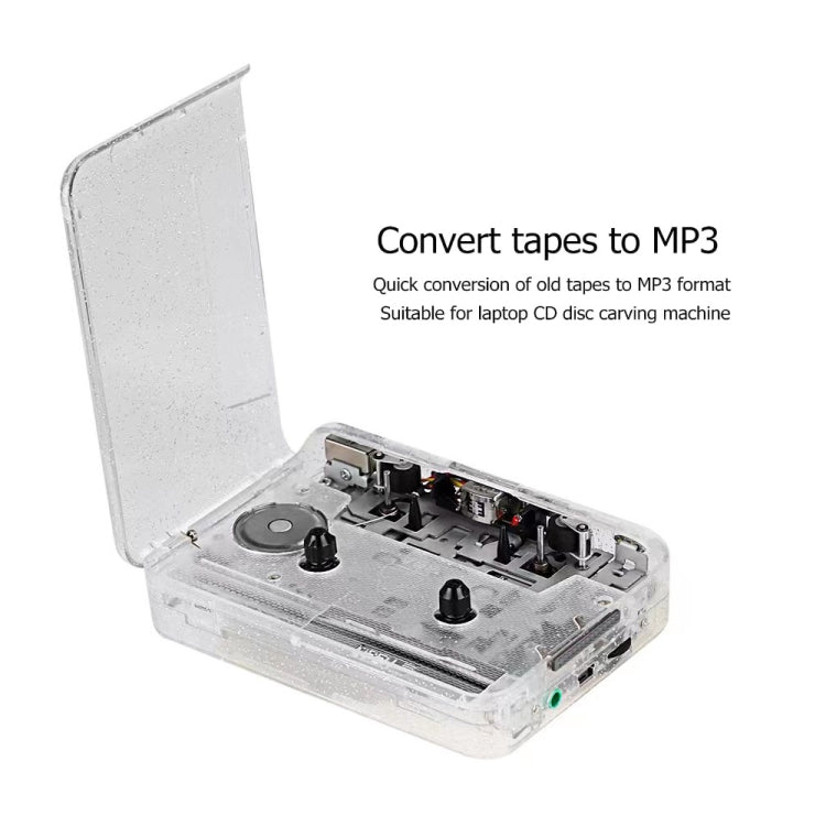 USB Cassette Player USB Cassette Tape to MP3 Converter (Transparent) - Tape Converter by PMC Jewellery | Online Shopping South Africa | PMC Jewellery