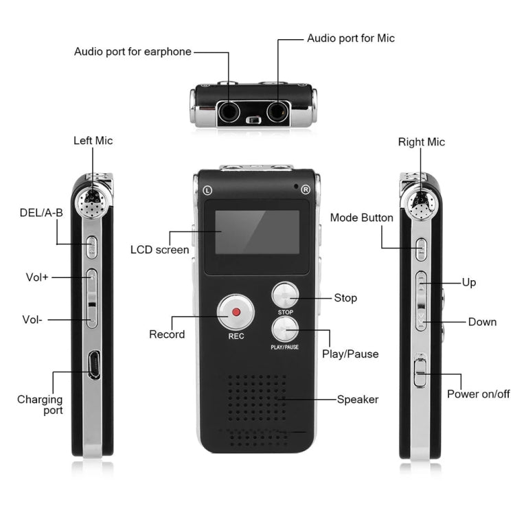 SK012 8GB Smart Noise Reduction HD Voice Recording Pen - Recording Pen by PMC TechLife | Online Shopping South Africa | PMC TechLife | Buy Now Pay Later Mobicred