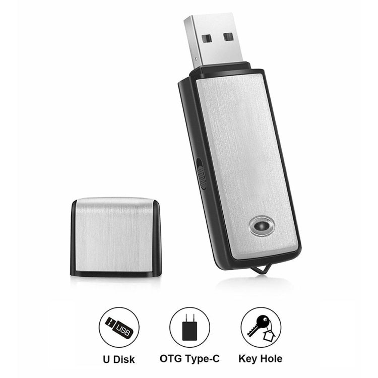 SK858 8GB Rechargeable Portable U-Disk Meeting Voice Recorder (Black) - U-Disk Recorder by PMC TechLife | Online Shopping South Africa | PMC TechLife | Buy Now Pay Later Mobicred