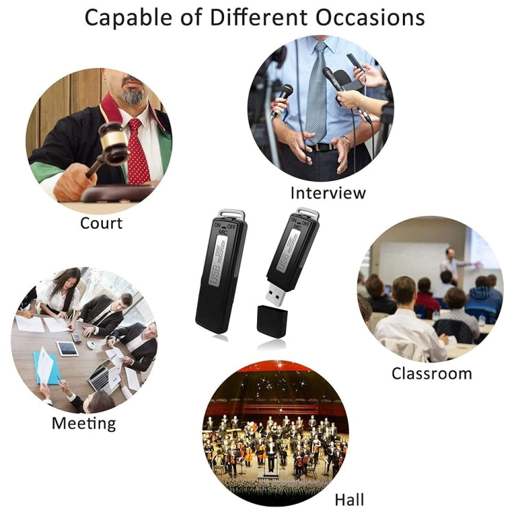 SK868 32GB Rechargeable Portable U-Disk Voice Recorder - free shipping - PMC TechLife - Order now!