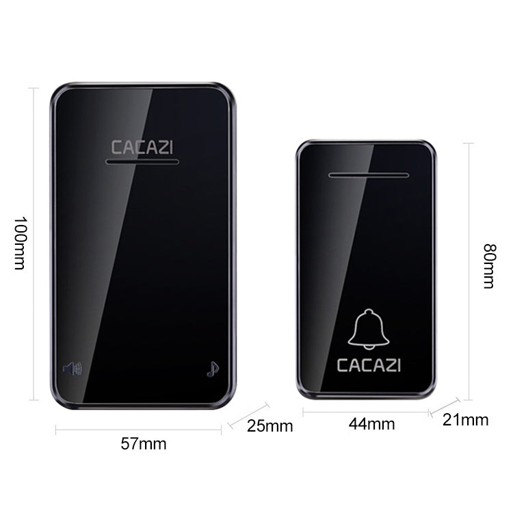CACAZI FA8 Self-Powered Wireless Doorbell, EU Plug(Black) - free shipping - PMC TechLife - Order now!