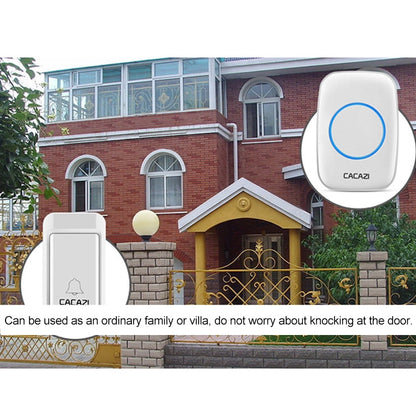 CACAZI A10G One Button Three Receivers Self-Powered Wireless Home Cordless Bell, US Plug(White) - Wireless Doorbell by CACAZI | Online Shopping South Africa | PMC Jewellery | Buy Now Pay Later Mobicred