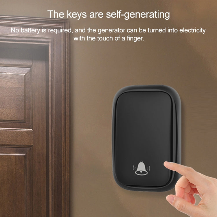 CACAZI FA88 Self-Powered Smart Home Wireless Doorbell, EU Plug(White) - free shipping - PMC TechLife - Order now!
