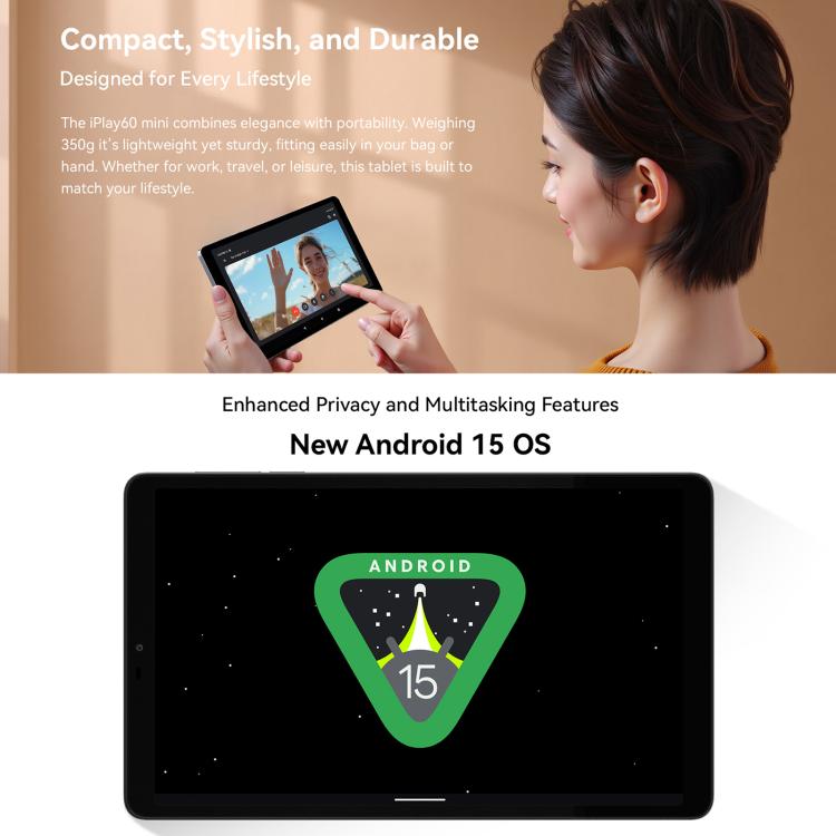 ALLDOCUBE iPlay 60 mini 4G LTE Tablet PC, 4GB+64GB, 8.68 inch Android 15 Unisoc T606 Octa Core Support Dual SIM (Grey) - free shipping - PMc TechLife - Order now!