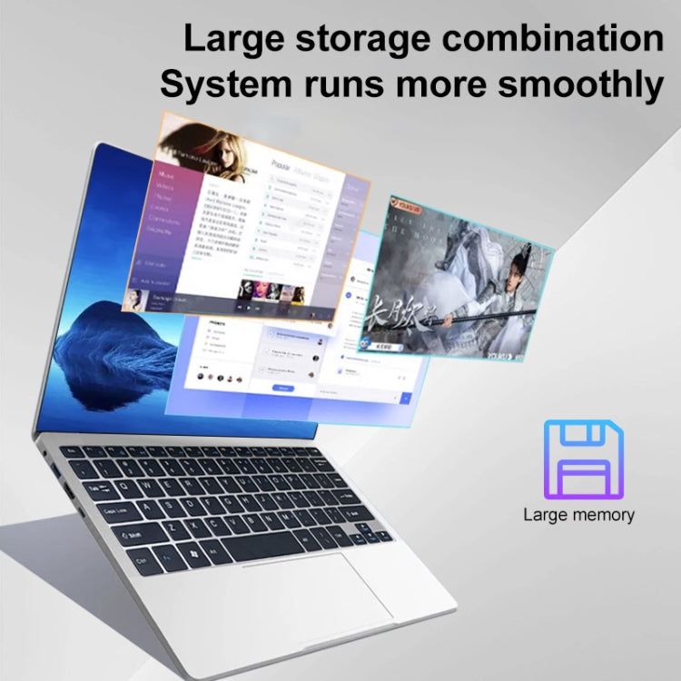 14.1 inch Portable Laptop, 6GB+512GB, Windows 11 Intel Celeron N4000 Dual Core, EU Plug - free shipping - PMc TechLife - Order now!