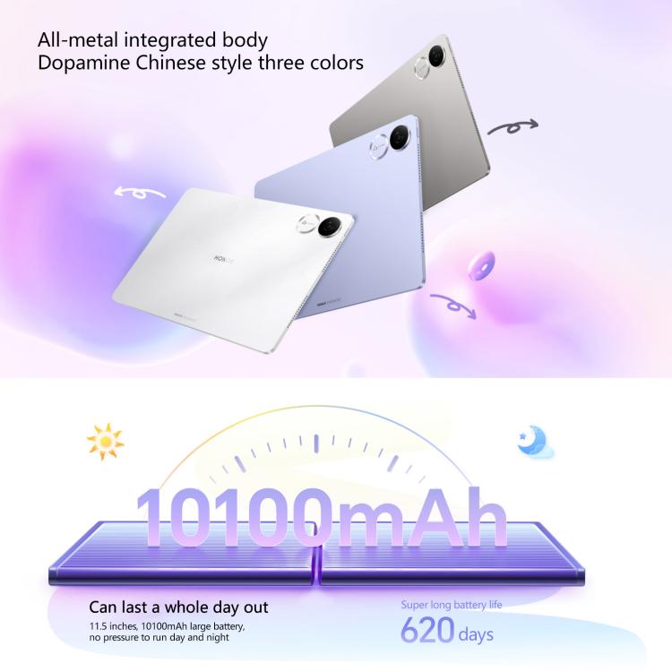 Honor Pad V9 WiFi Tablet PC, 11.5 inch 8GB+128GB MagicOS 9.0 Dimensity 8350 Ultra Octa Core (Grey) - free shipping - PMc TechLife - Order now!