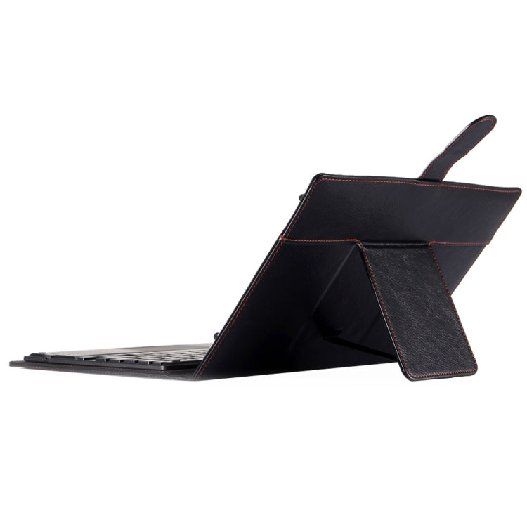 Universal Bluetooth V3.0 Keyboard Detachable Litchi Texture PU Leather Tablet Case with Touchpad for 9.7-10.1 inch Tablet PC(Black) - Universal Keyboard by PMC TechLife | Online Shopping South Africa | PMC TechLife