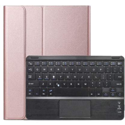 DY-E10 2 in 1 Removable Bluetooth Keyboard + Protective Leather Tablet Case with Touchpad & Holder for Lenovo Tab E10(Rose Gold) - Lenovo Keyboard by PMC Jewellery | Online Shopping South Africa | PMC Jewellery