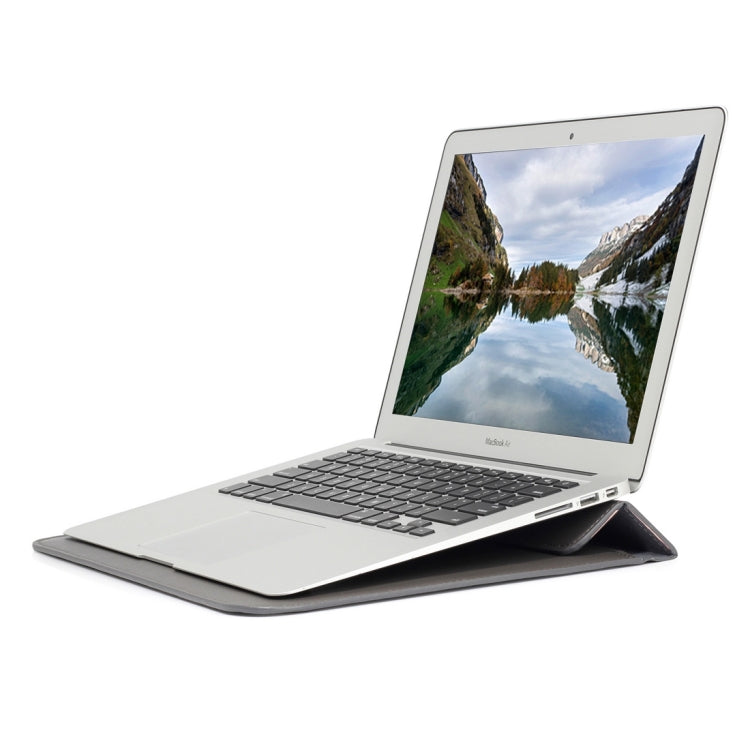 Universal Envelope Style PU Leather Case with Holder for Ultrathin Notebook Tablet PC 11.6 inch, Size: 32.5x21.5x1cm(Grey) - 10 - 11 inch by PMC TechLife | Online Shopping South Africa | PMC TechLife | Buy Now Pay Later Mobicred