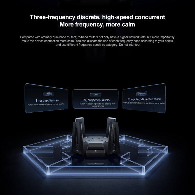 Original Xiaomi WiFi Router 10 Gigabit Tri-Band Wireless Mesh Network Game Acceleration Repeater, US Plug - free shipping - PMC TechLife - Order now!