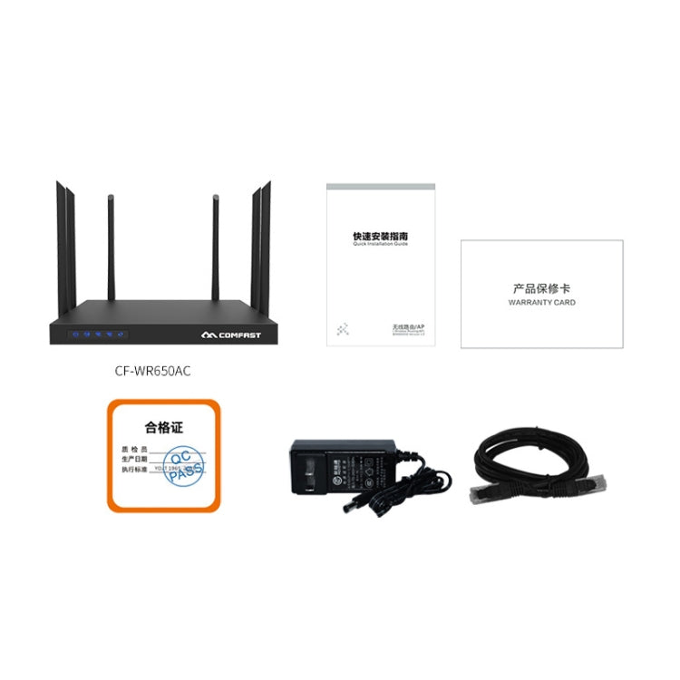 COMFAST CF-WR650AC 1750Mbps Dual-band Household Signal Amplifier Wireless Router Repeater WIFI Base Station - Wireless Routers by COMFAST | Online Shopping South Africa | PMC Jewellery | Buy Now Pay Later Mobicred