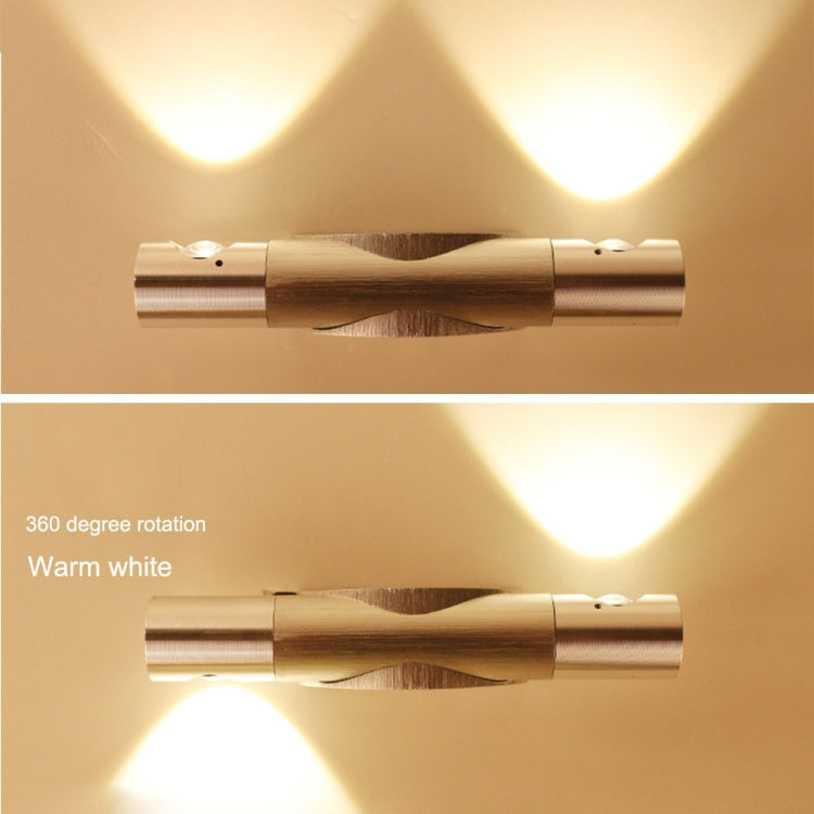 6W 360 Degrees Rotation Wall Lamp LED Nightlight, AC 110-240V (Warm White) - free shipping - PMC TechLife - Order now!