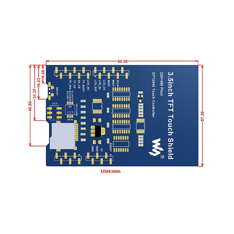 3.5 inch Touch LCD Shield for Arduino - Arduino Nucleo Accessories by Waveshare | Online Shopping South Africa | PMC Jewellery | Buy Now Pay Later Mobicred