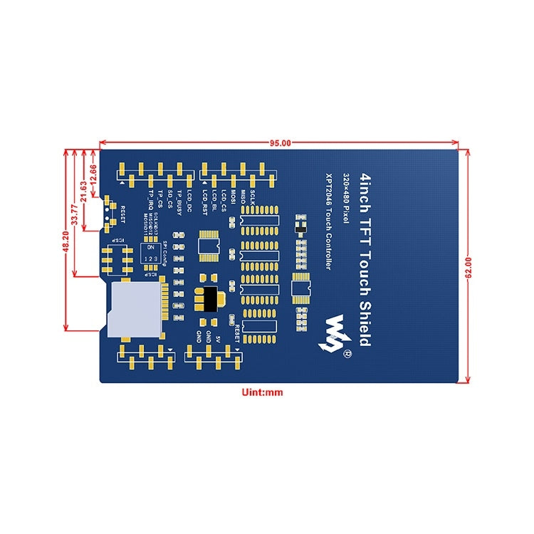 4 inch Touch LCD Shield for Arduino - free shipping - PMC TechLife - Order now!