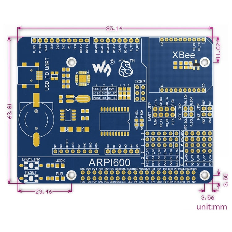 Waveshare Adapter Board for Arduino & Raspberry Pi - Arduino Nucleo Accessories by Waveshare | Online Shopping South Africa | PMC Jewellery | Buy Now Pay Later Mobicred