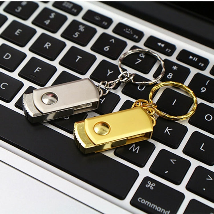 MicroDrive 128GB USB 2.0 Creative Personality Metal U Disk with Keychain (Gold) - USB Flash Drives by MicroDrive | Online Shopping South Africa | PMC Jewellery | Buy Now Pay Later Mobicred