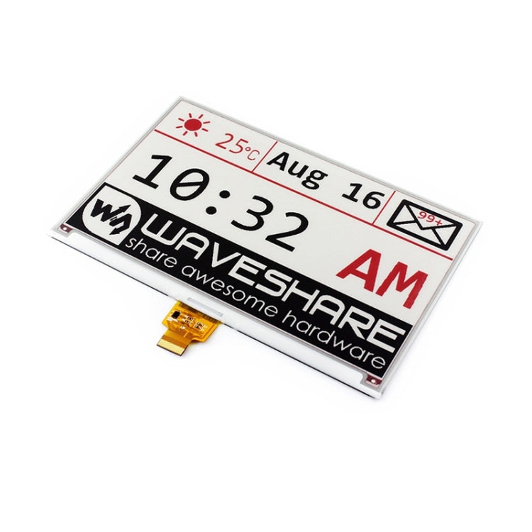 Waveshare 7.5 inch 640x384 E-Ink Display HAT for Raspberry Pi, Three-color, SPI Interface - Modules Expansions Accessories by Waveshare | Online Shopping South Africa | PMC Jewellery | Buy Now Pay Later Mobicred