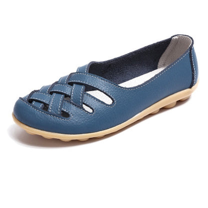 Hollow Woven Casual Nurse Shoes Cover Foot Peas Shoes for Women (Color:Blue Size:40) - Casual Shoes by PMC Jewellery | Online Shopping South Africa | PMC Jewellery