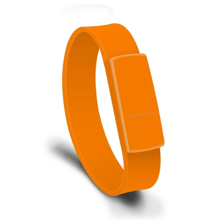 MicroDrive 64GB USB 2.0 Fashion Bracelet Wristband U Disk (Orange) - USB Flash Drives by MicroDrive | Online Shopping South Africa | PMC Jewellery