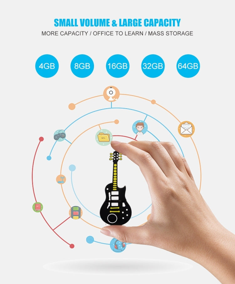 MicroDrive 128GB USB 2.0 Medium Violin U Disk - free shipping - PMC Jewellery - Order now!