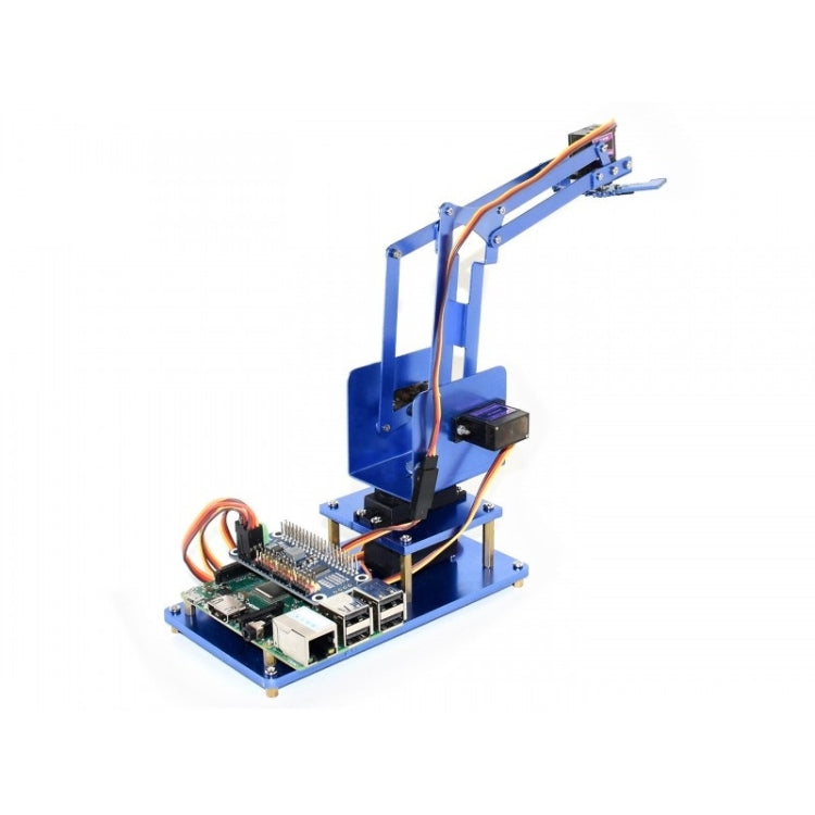 Waveshare 4-DOF Metal Robot Arm Kit for Raspberry Pi (Europe), Bluetooth / WiFi Remote Control, EU Plug - Modules Expansions Accessories by Waveshare | Online Shopping South Africa | PMC Jewellery | Buy Now Pay Later Mobicred