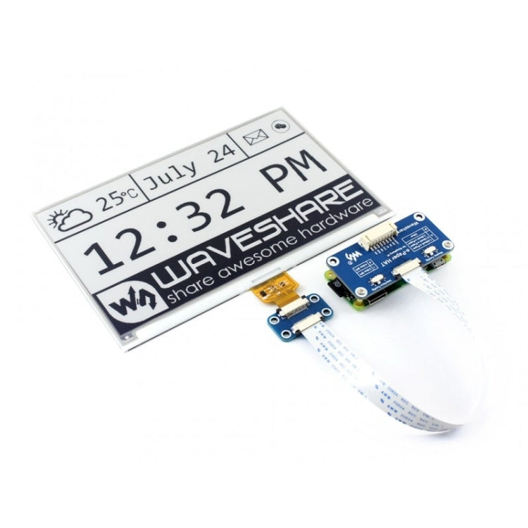 Waveshare 7.5 inch  800x400 Pixel E-Ink Display HAT for Raspberry Pi - Modules Expansions Accessories by Waveshare | Online Shopping South Africa | PMC Jewellery | Buy Now Pay Later Mobicred