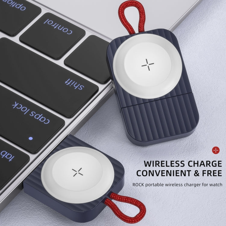 ROCK W26 Portable Magnetic Wireless Charger for Apple Watch(Blue) - free shipping - PMC TechLife - Order now!