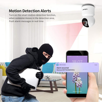 SirHome SH038 4.0 Million Pixels QHD 2.4G/5G WiFi IP Camera, Support Night Color & Motion Detection & Two Way Talk & Human Detection & TF Card, AU Plug - Wireless Camera by SriHome | Online Shopping South Africa | PMC Jewellery