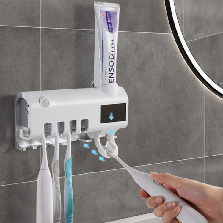 Ultraviolet Toothbrush Sterilizer Bathroom Wall-mounted Toothbrush Holder (Black) - free shipping - PMC TechLife - Order now!