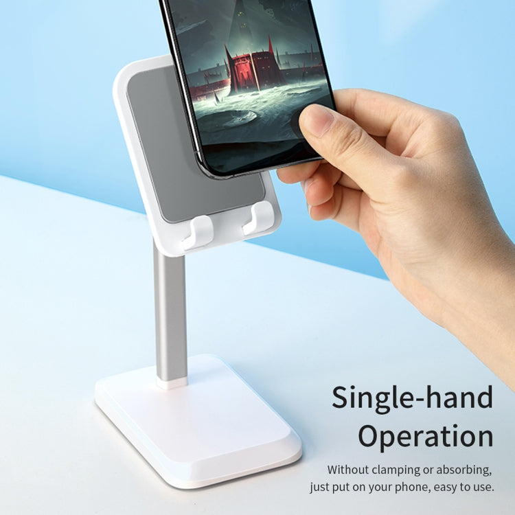 ROCK RPH0944 Adjustable Lifting 90 Degree Rotation ABS Stand Desktop Phone Tablet Holder(Black) - Desktop Holder by ROCK | Online Shopping South Africa | PMC Jewellery | Buy Now Pay Later Mobicred