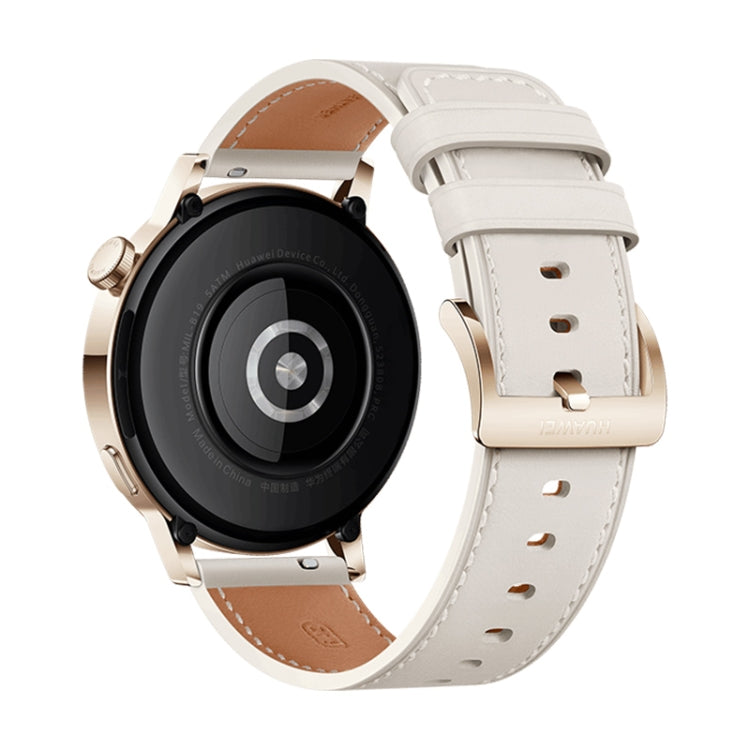 HUAWEI WATCH GT 3 Smart Watch 42mm Leather Wristband, 1.32 inch AMOLED Screen, Support Heart Rate Monitoring / GPS / 7-days Battery Life / NFC(White) - Wearable Devices by Huawei | Online Shopping South Africa | PMC Jewellery | Buy Now Pay Later Mobicred