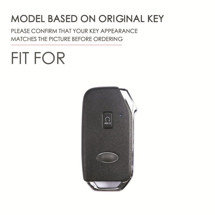 For Kia Sorento Hallmo Car Cowhide Leather Key Protective Cover Key Case(Black) - Car Key Cases by Hallmo | Online Shopping South Africa | PMC TechLife