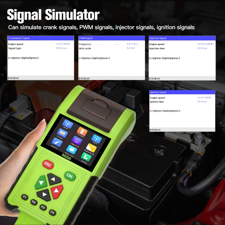 JDiag M200 8V-30V OBD Motorcycles Diagnostic Instrument with Data Printing - free shipping - PMC TechLife - Order now!
