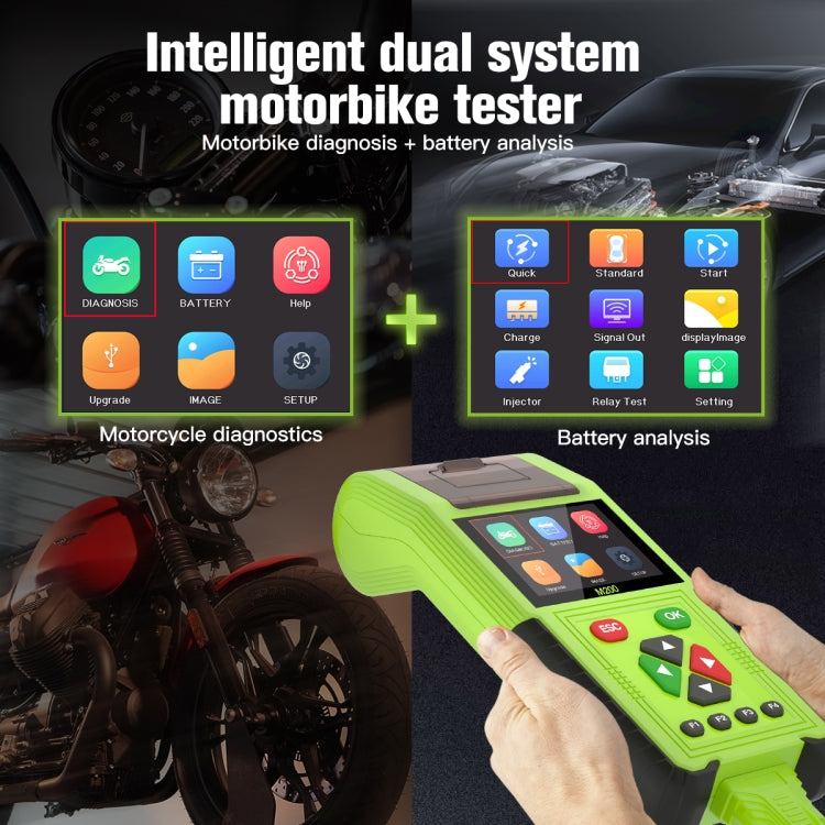 JDiag M200 8V-30V OBD Motorcycles Diagnostic Instrument with Data Printing, Full Version - Code Readers & Scan Tools by PMC TechLife | Online Shopping South Africa | PMC TechLife