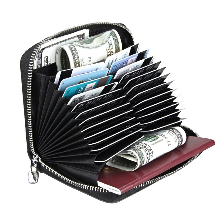 Antimagnetic RFID Multi-functional Genuine Leather Card Package(Black) - free shipping - PMC TechLife - Order now!