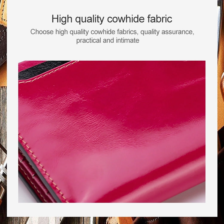 8239 Antimagnetic RFID Multi-function Leather Lady Wallet Large-capacity Purse with Detachable Card Holder(Rose Red) - free shipping - PMC TechLife - Order now!