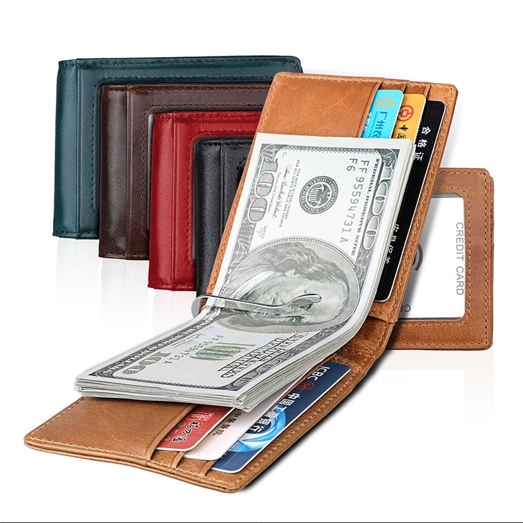 9037 Antimagnetic RFID Crazy Horse Texture Leather Wallet Billfold for Men and Women(Coffee) - free shipping - PMC TechLife - Order now!