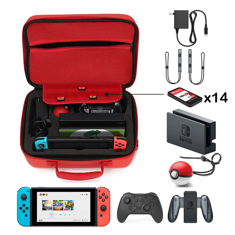 Multi-function Portable Slant Single Shoulder Storage Bag Suitcase Protective Box for Nintendo Switch(Red) - Bags by PMC Jewellery | Online Shopping South Africa | PMC Jewellery