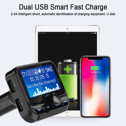 BC32 Dual USB Charging Bluetooth Hand-free Car Charger FM Transmitter MP3 Music Player Car Kit, Support Hands-Free Call & Micro SD Recording & Voltage Detection - Bluetooth Car Kits by PMC Jewellery | Online Shopping South Africa | PMC Jewellery