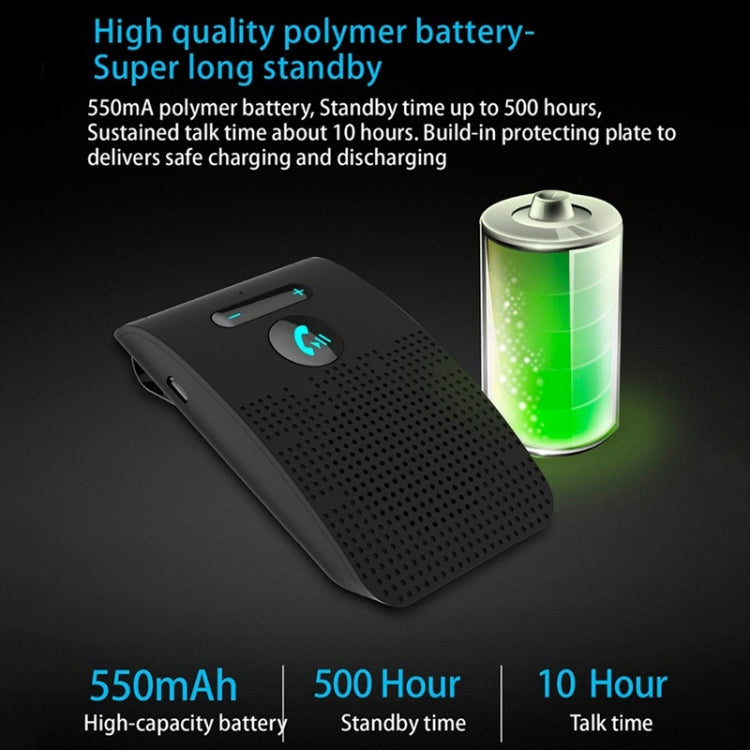 SP09 Multipoint Wireless Bluetooth V4.2 Handsfree Car Kit Speaker Speakerphone, Support Voice Readout & Vibration Sensor - free shipping - PMC TechLife - Order now!