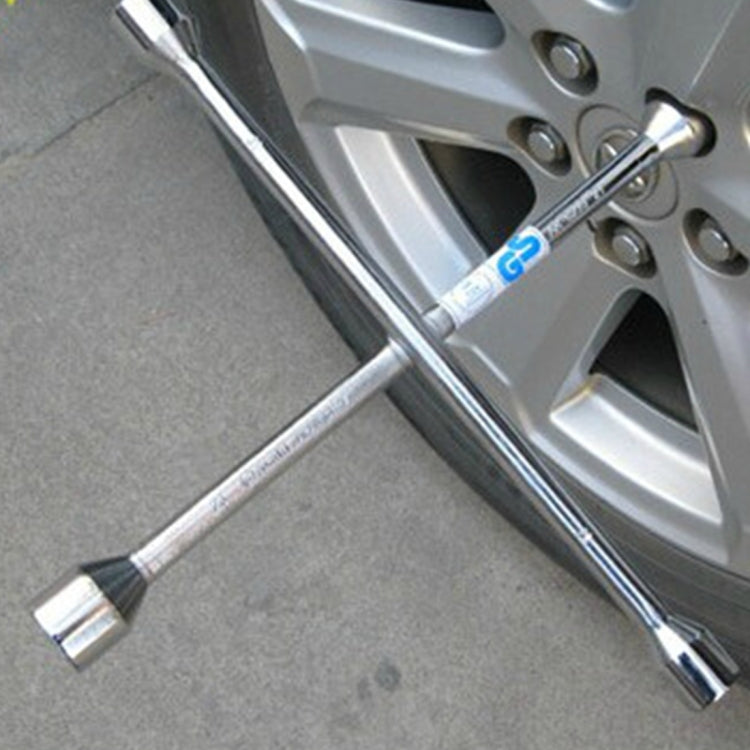 Compact Universal Tire Iron Lug Wrench with 17mm 19mm 21mm 23mm Socket Adapters - Tire Repair & Installation Tools by PMC TechLife | Online Shopping South Africa | PMC TechLife